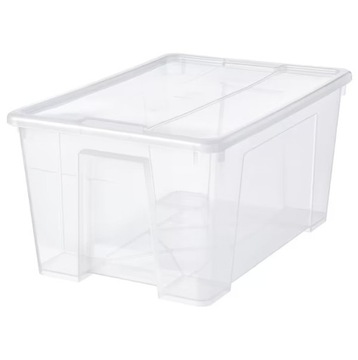 IKEA pojemnik z POKRYWKĄ pudełko SAMLA 45l
