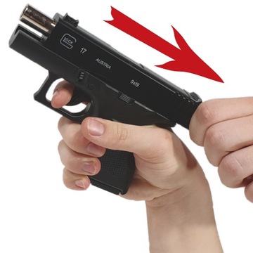 GLOCK 43 МЕТАЛЛИЧЕСКИЙ ШАРОВОЙ ПИСТОЛЕТ ASG, ЧЕРНАЯ ИМИТАЦИЯ ПИСТОЛЕТА