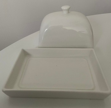 МАСЛЕНКА ФАРФОРОВАЯ КОНТЕЙНЕР ДЛЯ МАСЛА С КРЫШКОЙ 15х10х9см