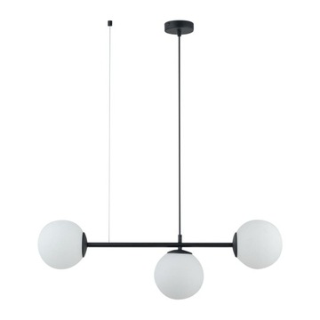 Nowoczesna lampa wisząca szklane kule biała 3xE27