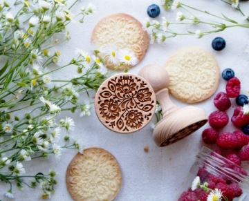 Гравированная марка для печенья KWIATY ŁOWICKIE