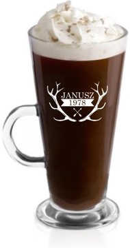Szklanka latte z grawerem PREZENT na urodziny