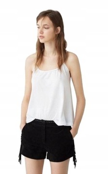 A0600 MANGO__MO1 BIAŁY TOP RAMIĄCZKA SPLOT__XS