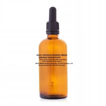 Olej z opuncji figowej nierafinowany 100 ml