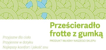 PRZEŚCIERADŁO FROTTE Z GUMKĄ BAWEŁNA 180X200 CZARNE MATOWE GĘSTE