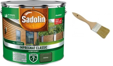 SADOLIN CLASSIC- impregnat, zielony, 9l + PĘDZEL