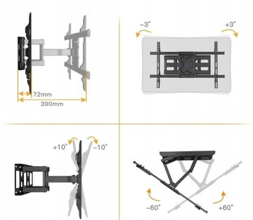 PERLESMITH PSPILFK1 Настенное крепление для ТВ ДО 70 ДЮЙМОВ