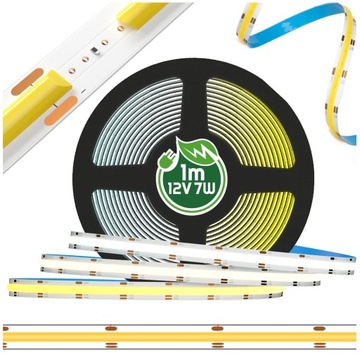 Светодиодная лента COB 1м 7Вт 12В IP20 320LED Непрерывная линия света Экономичная Мощная