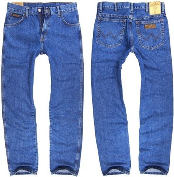 WRANGLER TEXAS MĘSKIE SPODNIE JEANSOWE JEANSY STONEWASH W12105096 W46 L36