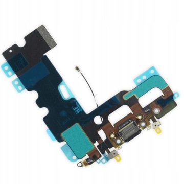 Gniazdo Złącze Ładowania Mikrofon Taśma Flex iPhone 7 Czarny