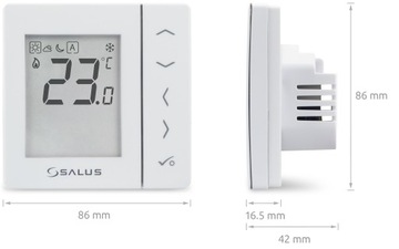 2x Salus vs35w Daily Daily Digital Dempret Regulator White KC153