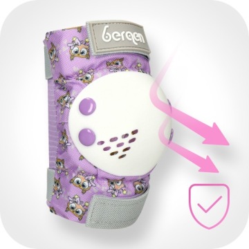 Комплект защит для детских роликовых коньков BERGEN XS фиолетовый