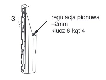 ROMB Zawias dolny skrzydła TwO3 do PCV 016-023