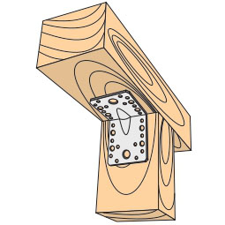 Коннектор столярный квадрат 90х50х55х2,0мм 50 шт.