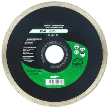 PRO TARCZA DIAMENTOWA 125x22,2mm DO CIĘCIA PŁYTEK GRESU GLAZURY TERAKOTY