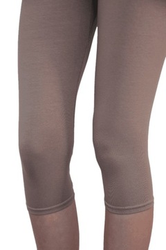 Legginsy 3/4 Getry Rybaczki Gładkie CAPPUCINO 140