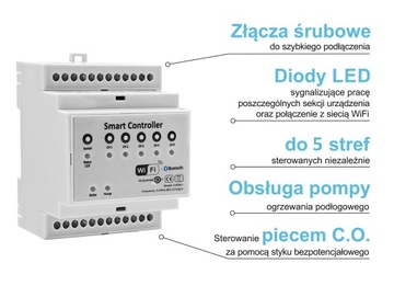 Zestaw do ogrzewania podłogowego WiFi - 4 obiegi