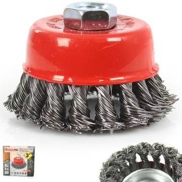 Щетка торцовая из плетеной проволоки М14 75мм.