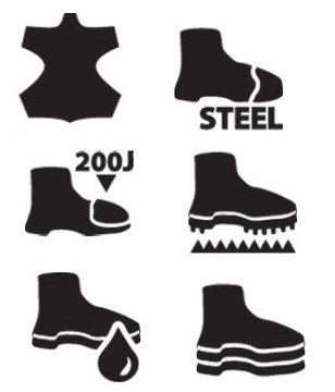 КОЖАНАЯ РАБОЧАЯ ОБУВЬ, ЗАЩИТНЫЕ лодыжки с НОСКОМ