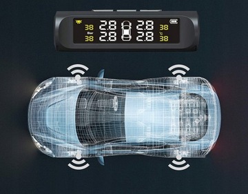 4 ДАТЧИКА ДАВЛЕНИЯ В ШИНАХ TPMS SOLAR LCD