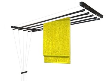 SUSZARKA SUFITOWA ŁAZIENKA BALKON 100cm 5pr CZARNA