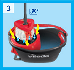VILEDA SWIVEL MOP Легко отжимать и очищать TURBO