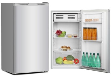 MAŁA LODÓWKA PODBLATOWA 85L WYSOKOŚĆ 82cm HOTELOWA NA DZIAŁKĘ SREBRNA