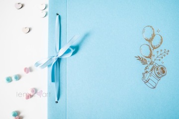 Традиционный альбом 20х30 фото наклеенных СИНЯЯ КАМЕРА Детская фотосессия