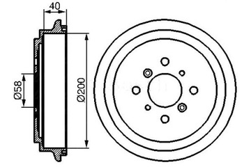 KOMPLET BĘBNÓW HAMULCOWYCH [BOSCH]