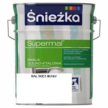 Farba ŚNIEŻKA SUPERMAL olej-ftal emalia 2,5L BIAŁA