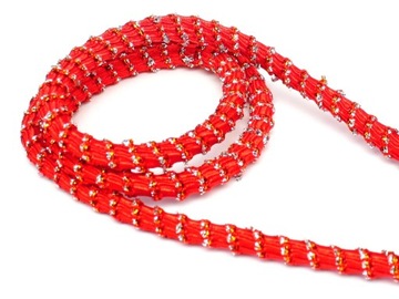 GUMKA okrągła DISCO 7mm 1M sznurek czerwony