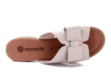 Klapki damskie RIEKER REMONTE R8759-60 beige r39