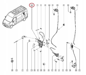 ТРОС ЗАМКА ЗАДНЕЙ ДВЕРИ MASTER III MOVANO