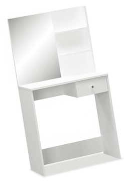 NOWOCZESNA TOALETKA Z LUSTREM = PÓŁKAMI I SZUFLADĄ