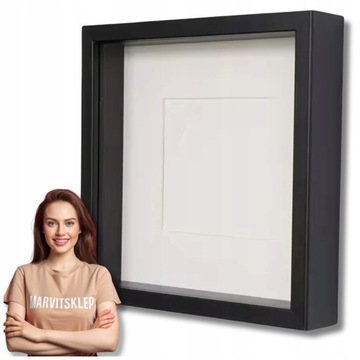 Рама рама 3d 24,5x24,5 см для издевательств над мохами для фотографий черные