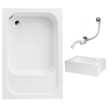 Brodzik Roni 120x80x26 z siedziskiem + Syfon