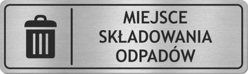 Tabliczka na drzwi ODPADY - STAL NIERDZEWNA