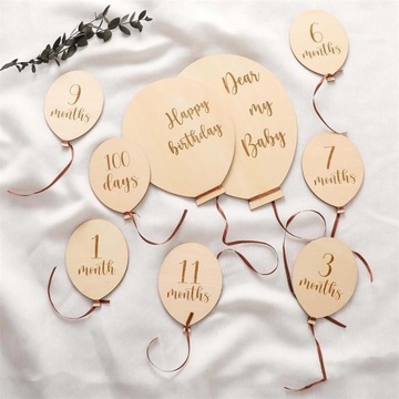 Воздушные шарики Milestone Месячные вехи для малыша 9 шт.