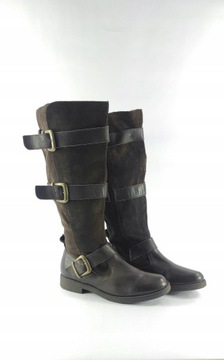 коричневые кожаные ботинки 39