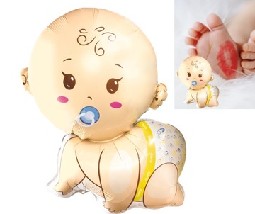 Balon foliowy XL BOBAS chłopiec baby shower ROCZEK