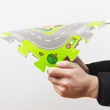 Puzzle piankowe mata MIASTO ULICE DROGI 9el (PZ01)