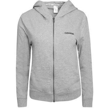 CALVIN KLEIN BLUZA DAMSKA FULL ZIP HOODIE GRAY rXS