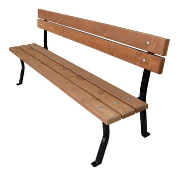 Ławka Nelia stalowo - świerkowa do betonu 180 cm