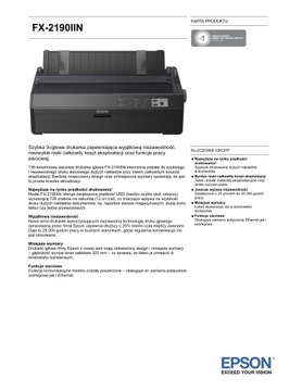 FX-2190IIN 9-контактный принтер 738 об/с/136 цвет/USB/LAN