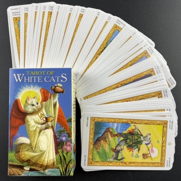 ИГРОВЫЕ КАРТЫ ТАРО БЕЛЫХ КОТОВ НАБОР КАРТ ТАРО БЕЛЫХ КОШЕК