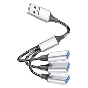 РАЗДЕЛИТЕЛЬ КАБЕЛЯ ПИТАНИЯ USB НЕЙЛОН АЛЮМИНИЕВЫЙ СПЛАВ