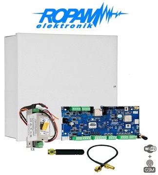 NeoGSM-IP-U-SET ZESTAW SYSTEMU CENTRALA ALARMOWA GSM OBUDOWA ZASILACZ ROPAM