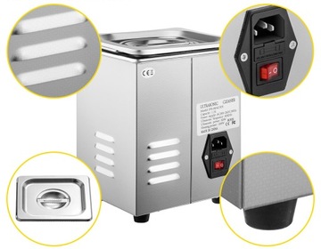 Ультразвуковой очиститель VEVOR 2л 60Вт 40кГц с корзиной