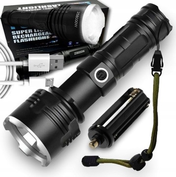 ФОНАРЬ ПОИСК МЕТАЛЛА ОЧЕНЬ ЯРКИЙ МОЩНЫЙ CREE XHP90 USB АККУМУЛЯТОР