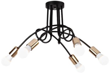 LAMPA SUFITOWA WISZĄCA PARADISE CZARNA / ZŁOTA APP518